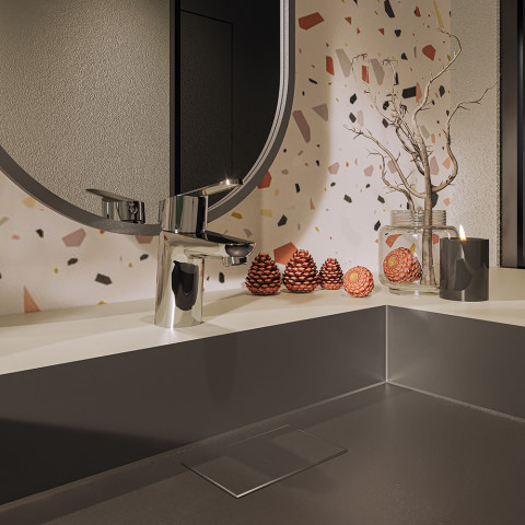 Mitigeur pour lavabo NF Master C1 - 70 mm - Avec vidage synthétique - STANDARD HIDRAULICA - 99146C