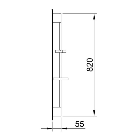 Ensemble de barre de douche HidroClever - Ø 18 x 820 mm - STANDARD HIDRAULICA - 61933