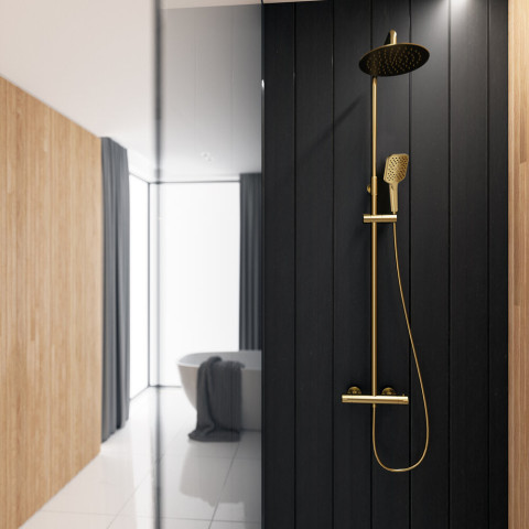 Ensemble de douche thermostatique extensible 3 Fonctions UP! Urban - Or Brossé - STANDARD HIDRAULICA - 61959