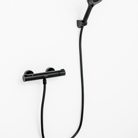Mitigeur thermostatique de douche UP! Urban avec 3 Fonctions - Noir Mat - STANDARD HIDRAULICA - 61009