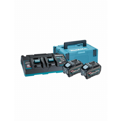 Makita 40V Li-ion MAX Set de 2 batteries 4.0Ah - Chargeur - Mbox - 191U13-9