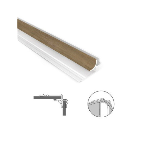 Profile alu angle rentrant - coloris & dimensions aux choix