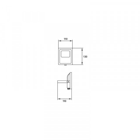 Projecteur de jardin 130 cm advance led 1 ampoule