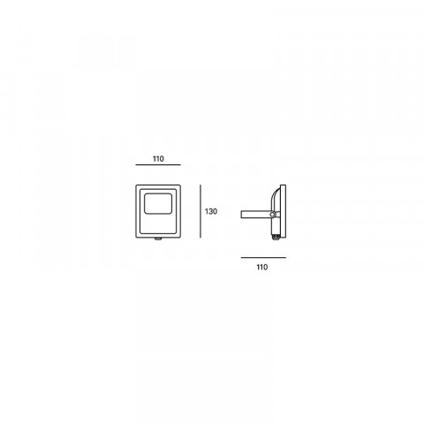 Projecteur de jardin advance led largeur 110 cm 1 ampoule