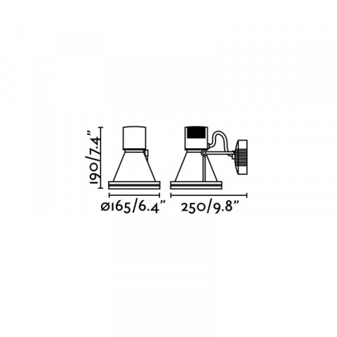 Projecteur de jardin gris foncé project 1 ampoule