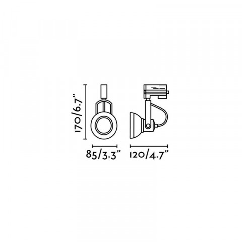 Projecteur sur rail blanc ring 1 ampoule