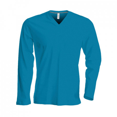 Tee-shirt de travail col v manches longues kariban 100% coton - Taille et coloris au choix