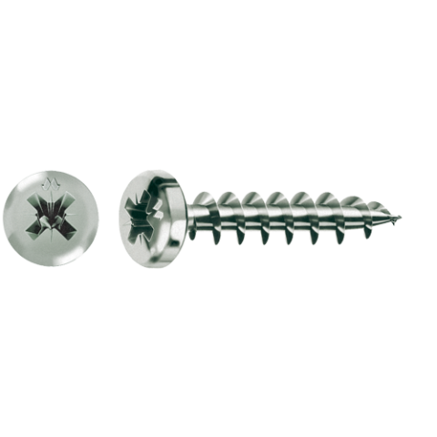 Vis MUSTAD Panelvit - Tête cylindrique - PZ2 - Filetage total - Ø5x25mm - Boite de 500 - PVACZC500250C8C