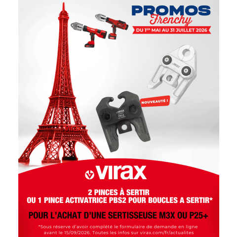 Sertisseuse Viper® P25+ Virax avec 1 batterie 18V 3AH + 1 chargeur - 253263