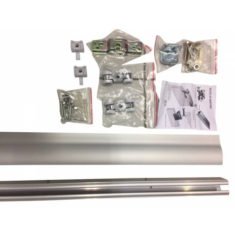 Rail de porte coulissante aluminium + accessoires