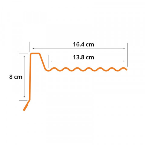Rive ajustable 2225mm pour panneau imitation tuiles - iris® - Coloris au choix