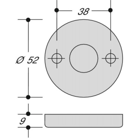 Rosaces de béquille rondes grises pour ensemble en polyamide série 111 la paire