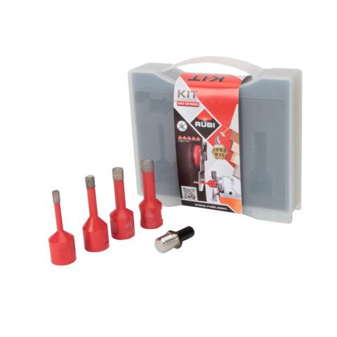 Kit trépan diamanté Mini Drygres - Ø 6, 8, 10, 12 mm - RUBI - 50938