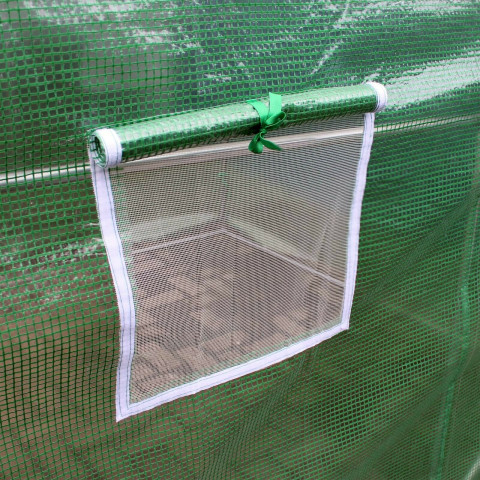 Serre de jardin châssis tubulaire 300 cm serre en film plastique vert 