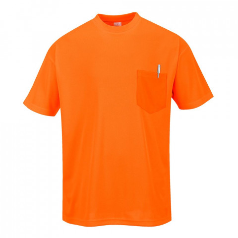 Tee shirt manches courtes à poche portwest day-vis - Coloris et taille au choix
