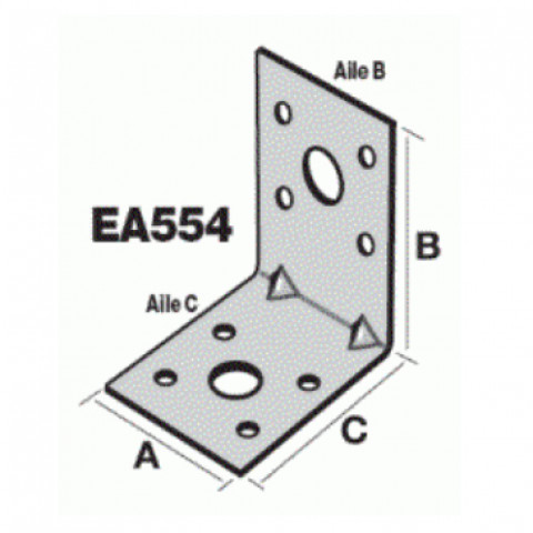 Equerres d'assemblage dimensions au choix