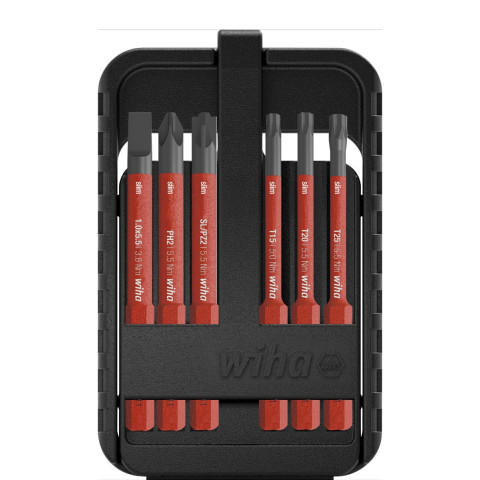 Jeu d'embouts slim electric - Coffret de 6 embouts Power Slim - 6 pans - WIHA - 45804