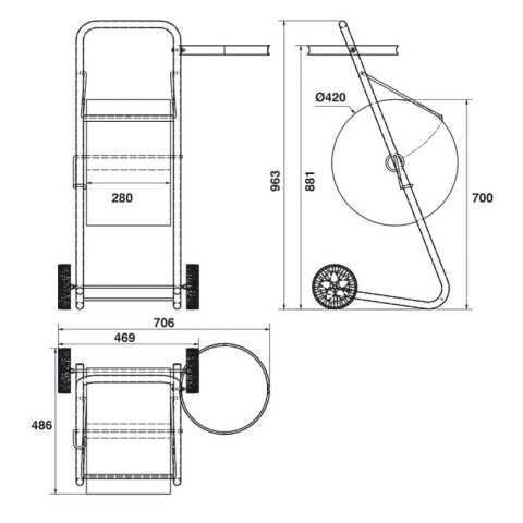 Distributeur essuie-main sur pied + porte poubelle TORBEL - 500025