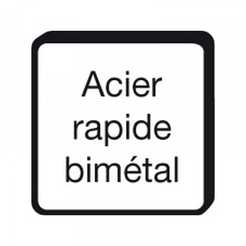 Scie cloche en acier rapide bimétal, Ø : 48 mm, Vitesse de rotation tr/mn Acier à outils/INOX 90, Vitesse de rotation tr/mn Acier de construction 180