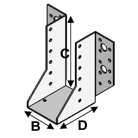 Sabots à ailes extérieures 100 x 140 x 2,0 - SE100140