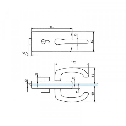 Serrure de milieu Lagune 4300 de stremler Assa Abloy