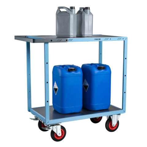 Servantes mécano-soudées 850 x 500 mm 2 plateaux tôle galva 400 kg - 880701331