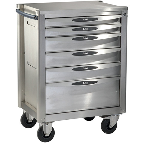 Servante 40n - 6 tiroirs - version inox SAM OUTILLAGE - SERVI-640NX