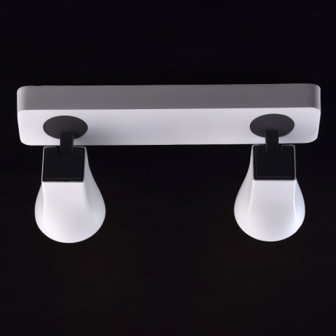 Spot blanc techno 2 ampoules 21 cm