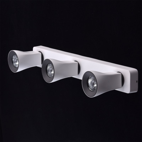 Spot blanc techno 3 ampoules 21 cm