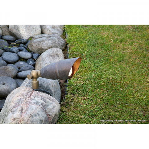 Spot bronze9, cuivre et laiton, led