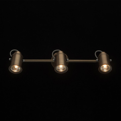 Spot laiton industrial 3 ampoules 15 cm
