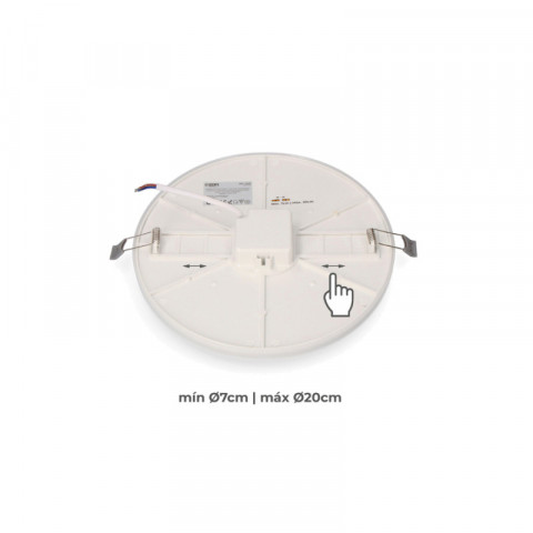Spot led à encastrement réglable edm - 24w - 1680lm - 4000k - blanc - 31618