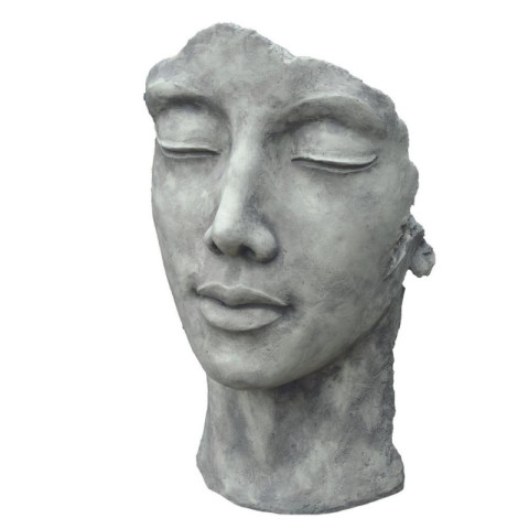 Statue visage femme extérieur petit format - 50 cm - Couleur au choix
