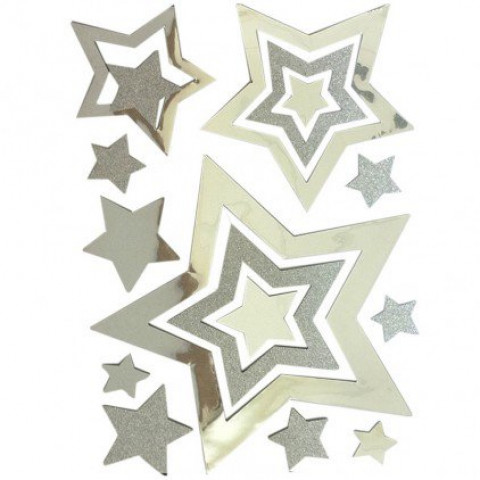 Stickers étoiles de noël 29 x 40 cm codico