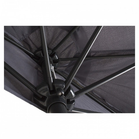 Demi parasol panama déporté à manivelle ombrage 270 cm       noir
