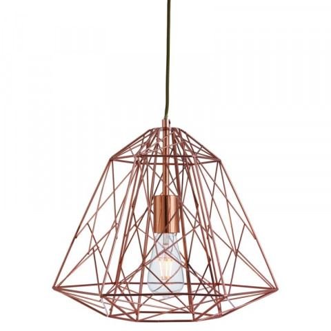 Suspension 1 ampoule geometric cage - Coloris au choix
