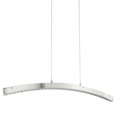 Suspension 23w clover, en chrome et cristal