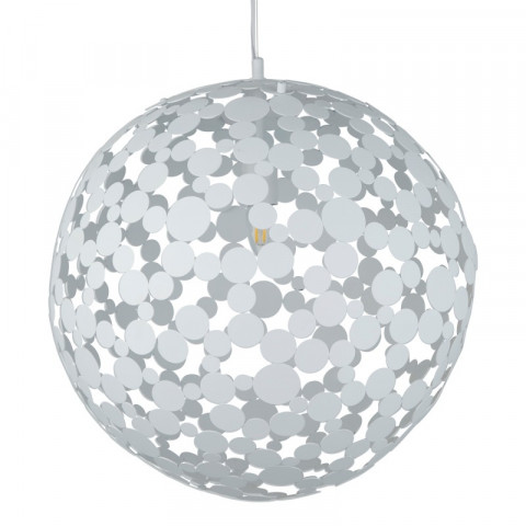 Suspension 50 cm avalon, métal blanc