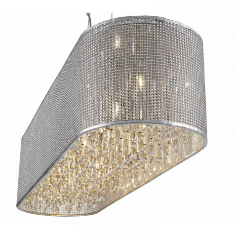 Suspension argent brighton 6 lumières