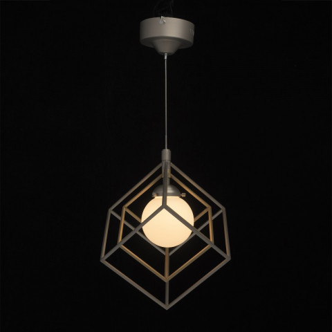 Suspension argentée neoclassic   150 cm