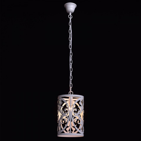 Suspension blanche country 1 ampoule 110 cm