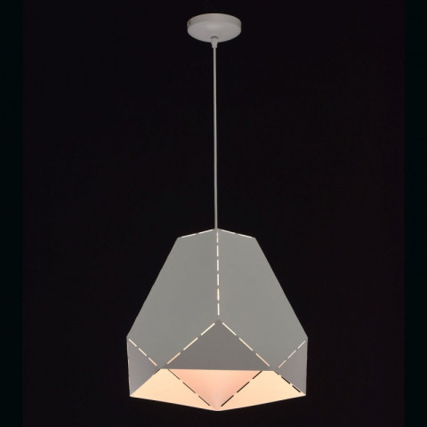 Suspension blanche loft 1 ampoule 170 cm