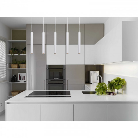 Suspension blanche techno   148 cm