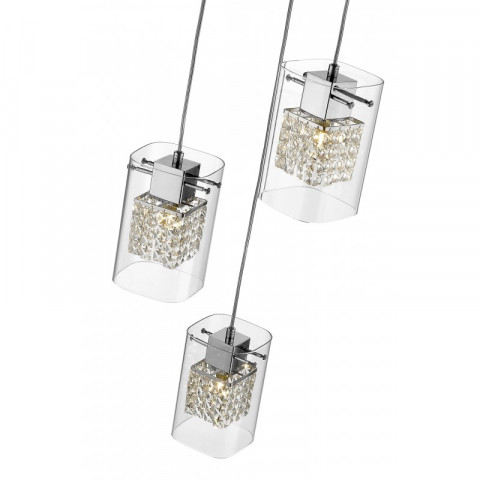 Suspension chrome ipswich 3 lumières