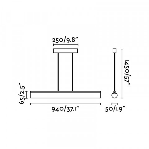 Suspension chrome luce