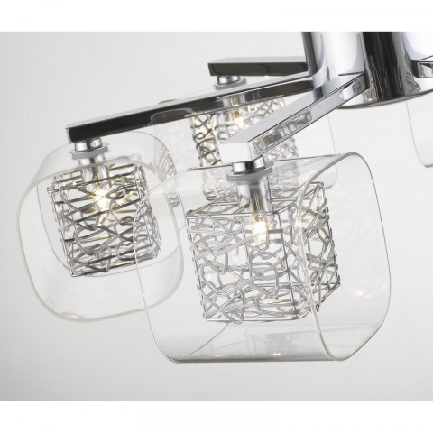 Suspension chrome nottingham 6 lumières