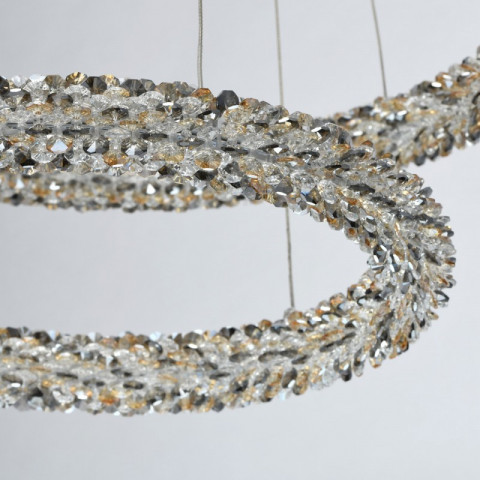 Suspension chromée crystal   150 cm