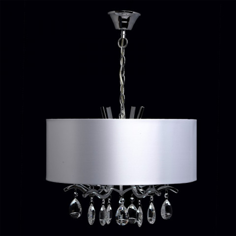 Suspension chromée elegance 5 ampoules 74 cm