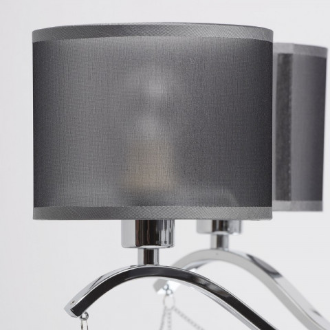 Suspension chromée elegance 6 ampoules 76 cm