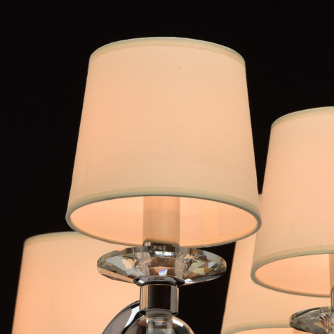 Suspension chromée elegance 8 ampoules 146 cm